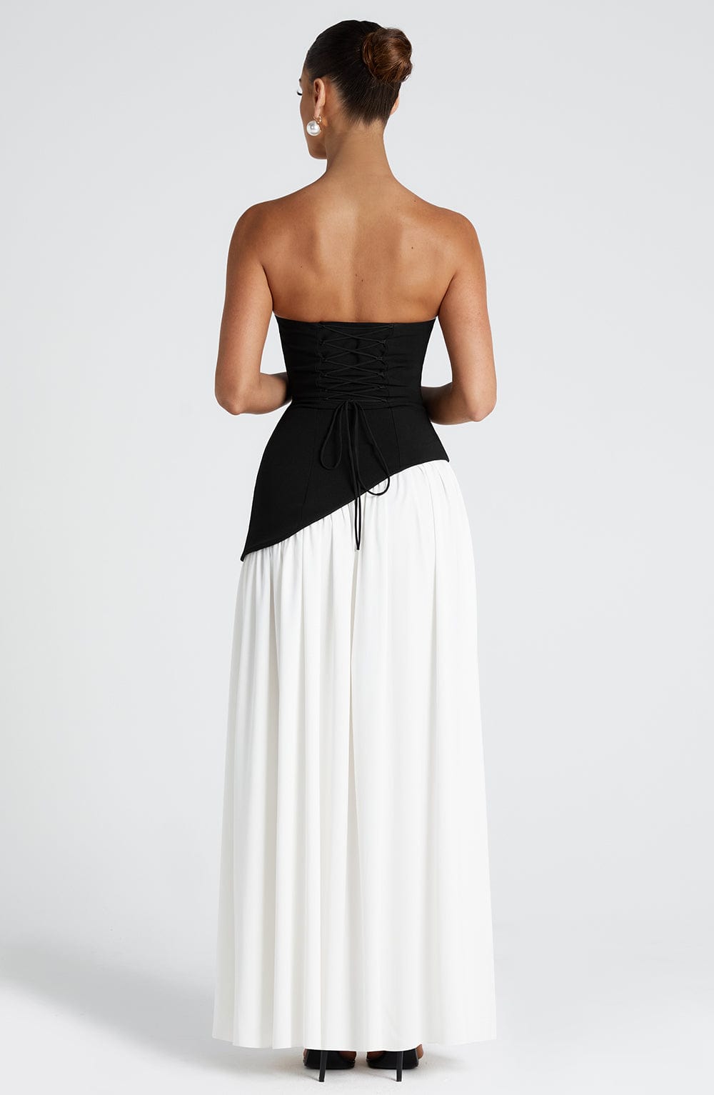 Thalia | Women's Strapless Asymmetric High-Slit Maxi Summer Evening Dress