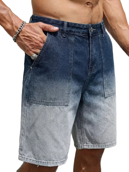 Men's Gradient Shorts with Geometric Back Seams