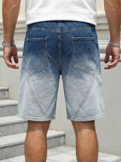 Men's Gradient Shorts with Geometric Back Seams