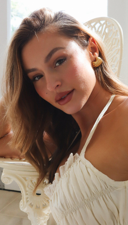 Odette | Women's Sculpted Ribbed Statement Hoop Earrings