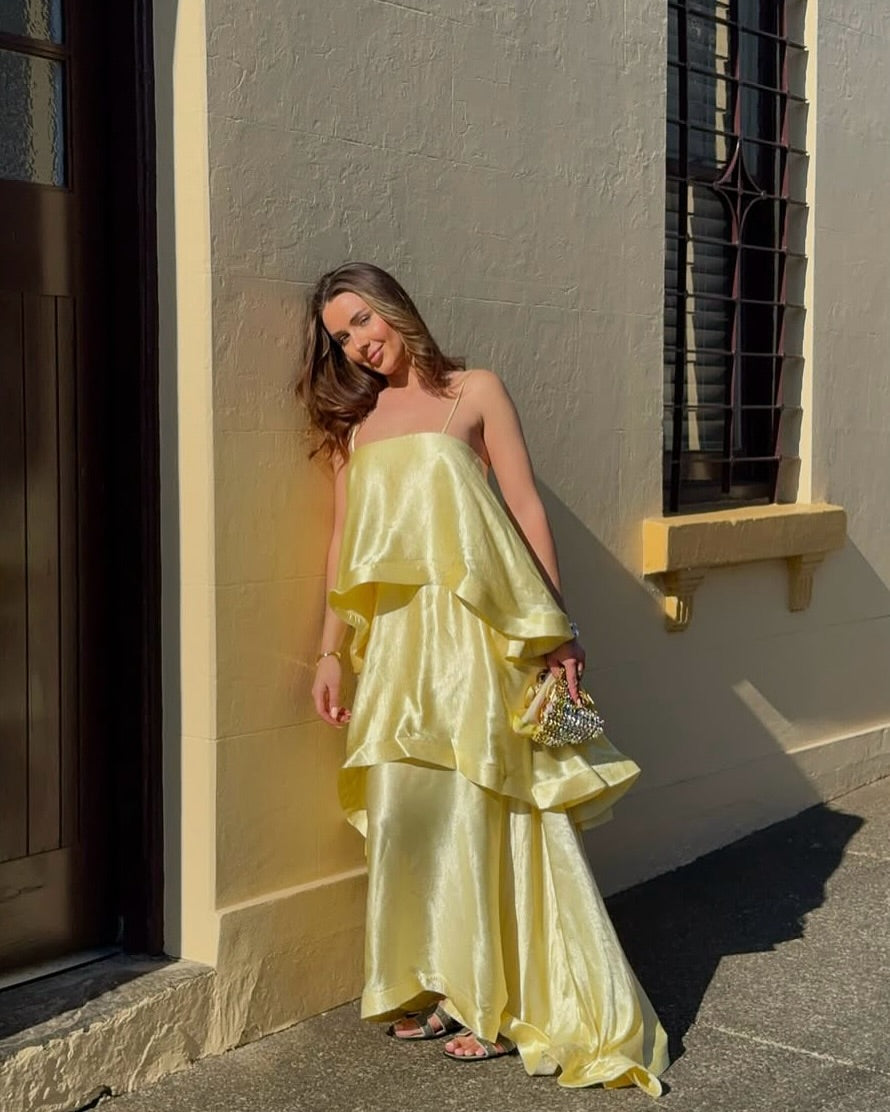 Ottilie | Women's Layered Spaghetti Strap Maxi Summer Occasion Dress