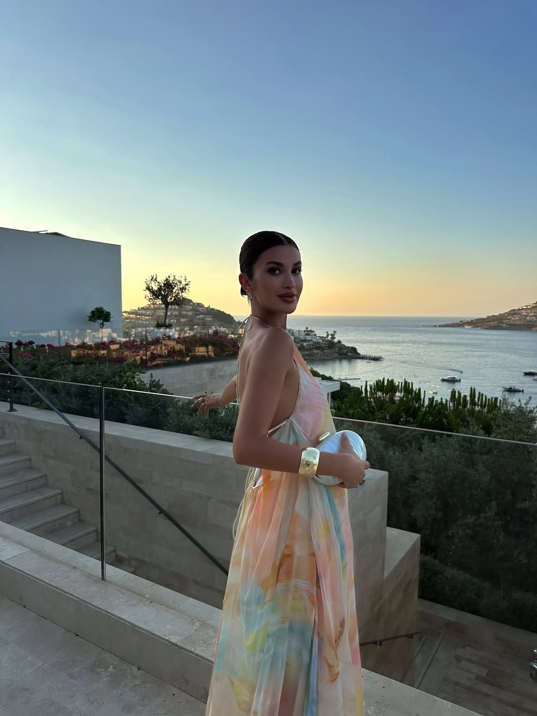 Seraphina | Women's Abstract Print Halter Maxi Summer Wedding Guest Dress